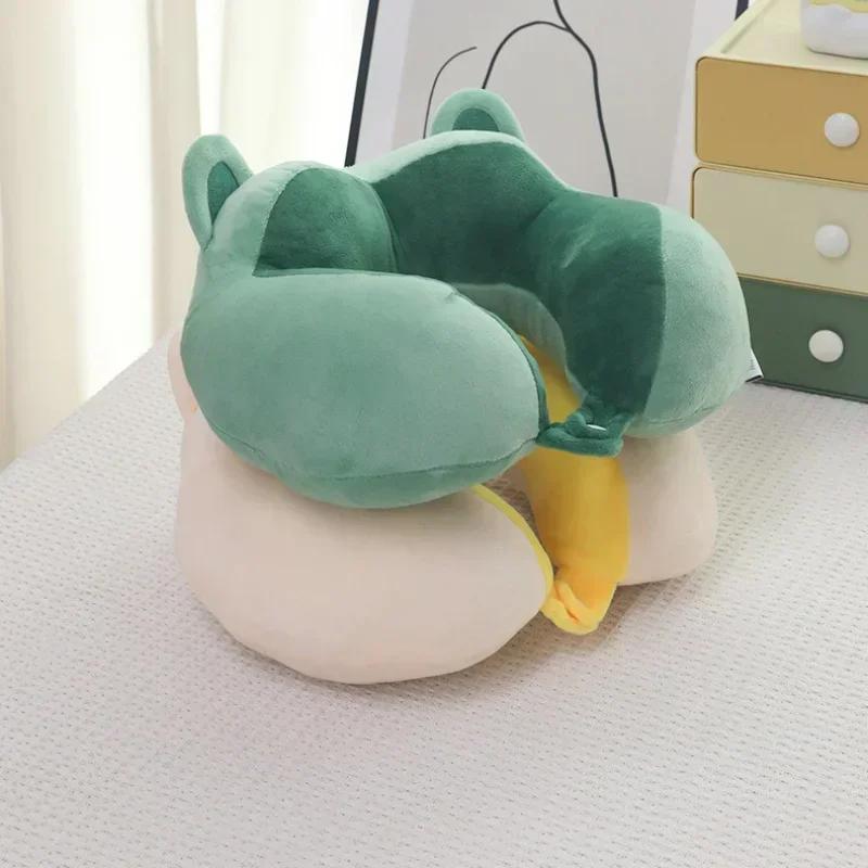 Cartoon Nackenkissen Memory-Baumwolle U-förmig Weich Flauschig Reisekissen Auto Flugzeug Büro Mittagspause Bequemer Schlaf Kopfstütze