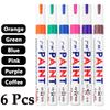 6/12 Pcs Paint Pen Metal Paint Pen Waterproof Colorful Oil-based Markers Industrial Marking Painting Graffiti Paint Oil Pen