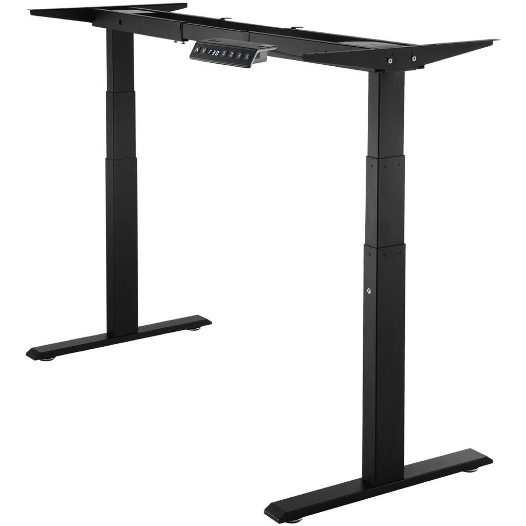 Electric Standing Desk Frame Dual Motor Adjustable 65-129 Cm H Black