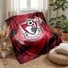 Bournemouth Football Print Flannel Blanket, Soft Warm Lightweight Throw Blanket for Sofa Bed Camping
