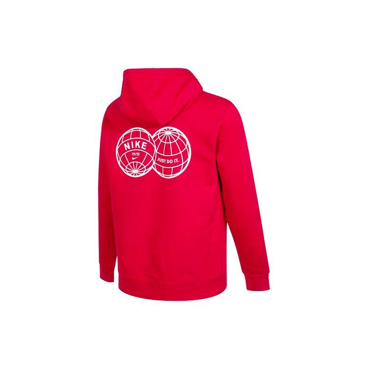 Nike CNY Logo Print Fleece Hoodie Pullover Men Tops Red DQ5067-687