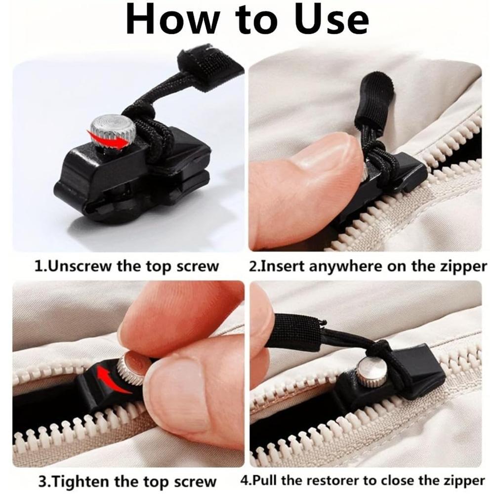 New 15Pcs 3 Different Size Universal Replacement Zipper Heads For Jackets, Luggage