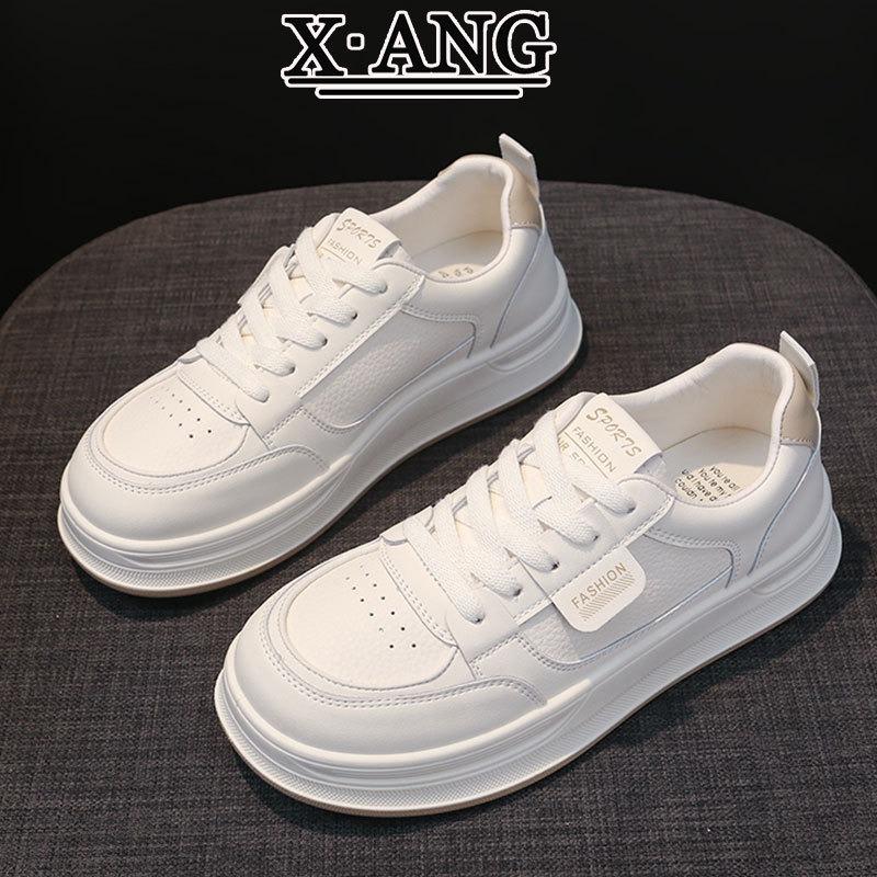 Leather Little White Shoes Women's Soft Soles Are Not Tired Feet Single Shoes New Autumn Shoes Women's Board Shoes Casual Sports Shoes