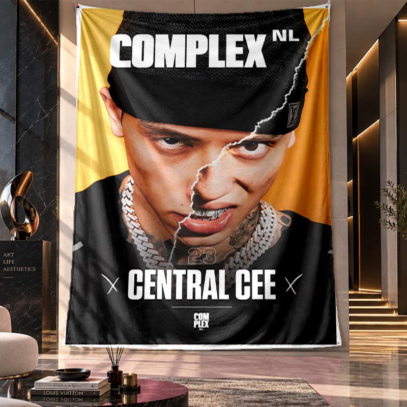 Wall Hanging Tapestry,Central Cee Printed Fabric Backdrop For Dorm Room Party Decoration