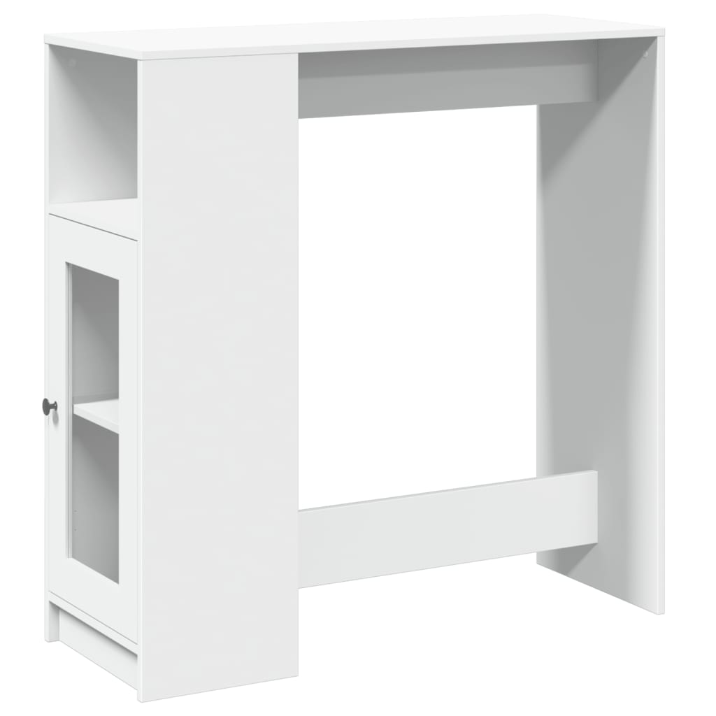 Vidaxl Stolik Barowy Z Przegrodami, Biały, 101X40X103,5 Cm