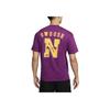 Nike Casual Letter Print Round Neck Short Sleeve T-Shirt Men Tops Purple FZ5386-503