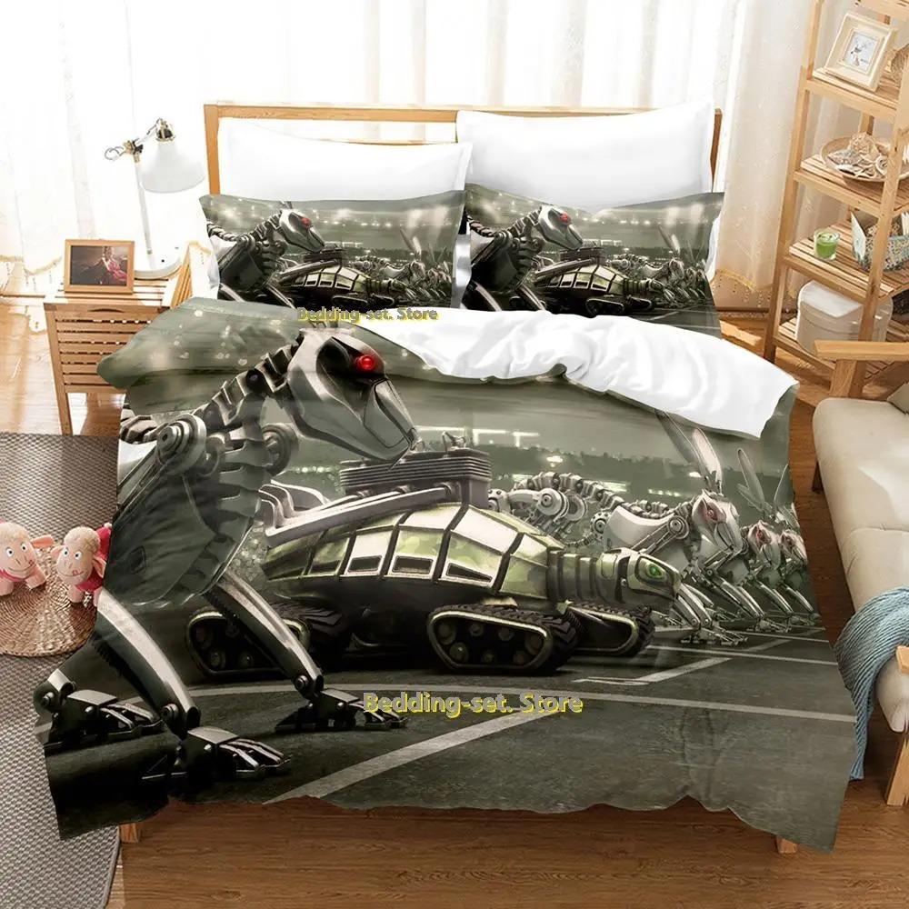 Ny Sci Fi Robot Sängklädesset Enkel Twin Full Queen King Size Sängset Vuxen Barn Sovrum Påslakanset Anime parure de lit Säng