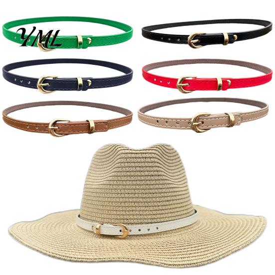 Replacement Hat Band Faux Leather Fedora Hatband, 0.39" Width Cowboy Band, 27 Detachable Inch Adjustable for Women Men Panama Cowgirl Hats Top