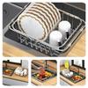 Rozšiřitelný odkapávač na nádobí Sušák na nádobí Nerezový odkapávač na nádobí Odkapávač na nádobí Dřezový odkapávač na nádobí