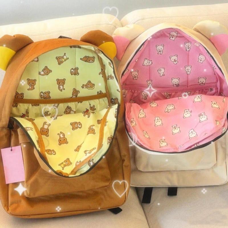 Kawaii Niedlicher Bär Rilakkumas Rucksack Große Kapazität Anime Cartoon Rucksack Stilvolle Studenten Schultasche Umhängetaschen Schultasche