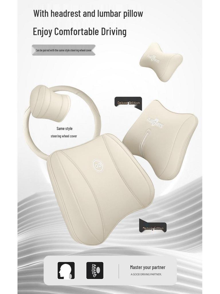 Smart Elf 1 Full Leather Car Seat Cushion - Universal Fit for All Seasons, Five Seats