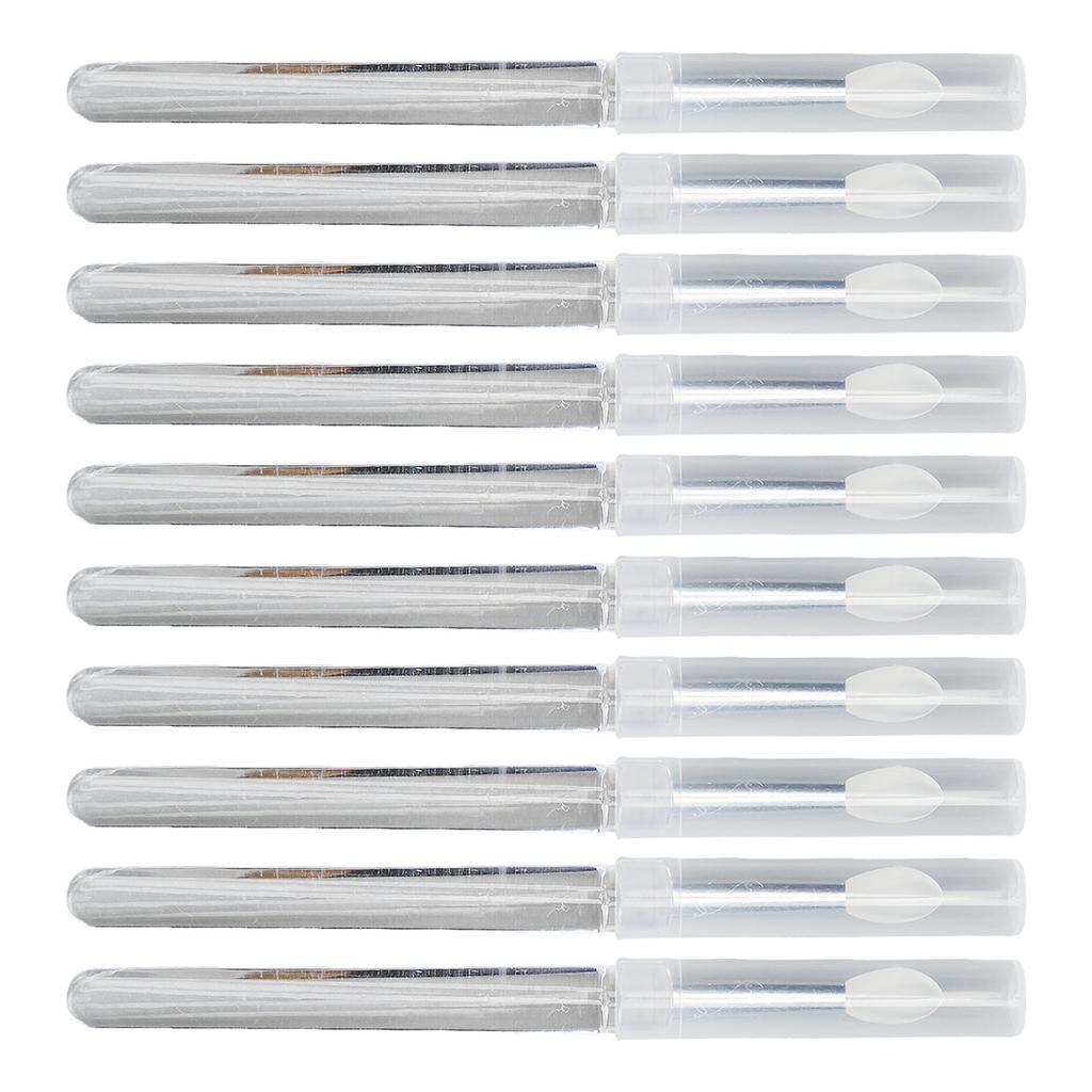 10pcs Nail Art Silicone Stick Reusable Uniform Attach Mirror Effect Powder Smudge Stick with Cover