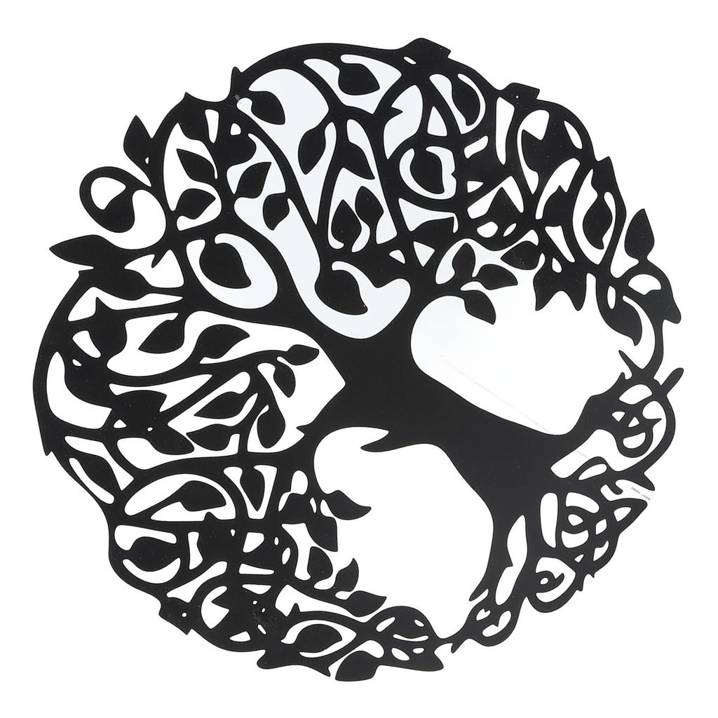 Tree of Life Wall Plaque 11.8 Inch Metal Wall Hanging Decor Garden Art Sculpture for Bathroom