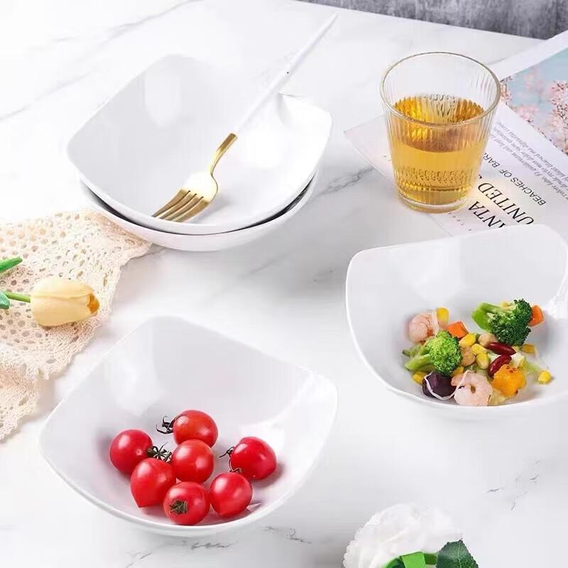 Glazurowane Ceramiczne Nieregularne Czterokątne Miski na Sałatę i Makaron