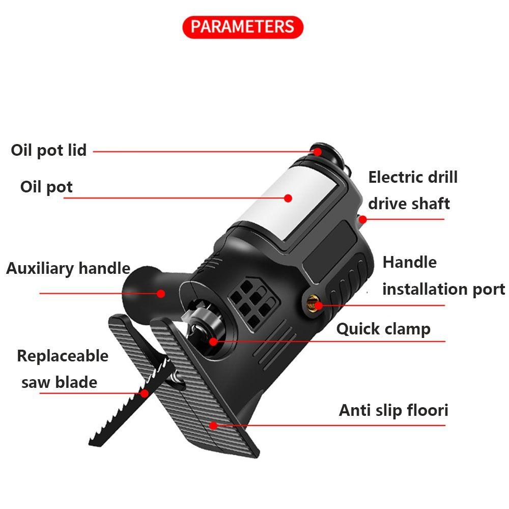 Handhold Reciprocating Saw Adapter with Saw Electric Saws Drill To Jig Saw Wood Metal Cutting Tool