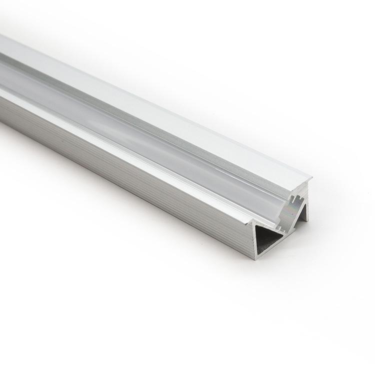 0.5m/1m 45 Degree Oblique Lighting LED Aluminum Profile Cabinet Recessed Hidden Linear Strip Light Closet Shelf Layer Bar Lamp