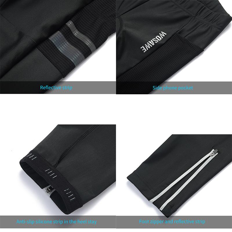 Wosawe Mens Cycling Pants Mens Road Team Bike Ride Sports Trousers Gel Padded