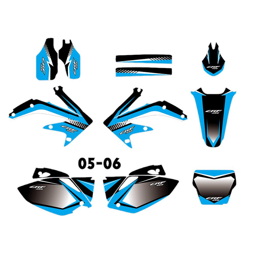 CRF450R 2005-2008 Terénní motocykl Kompletní sada samolepek