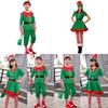 Festive Green Elf Santa Claus Costume For Adults And Kids Perfect For Family Christmas Celebrations