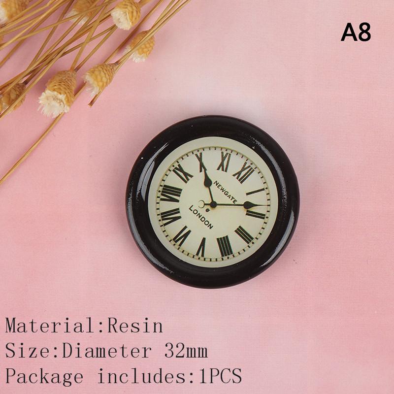 1:12 Scale Resin Dollhouse Miniature Wall Clock Play Doll House Miniaturas Home Decor Accessories Toy Pretend Play Furniture Toy