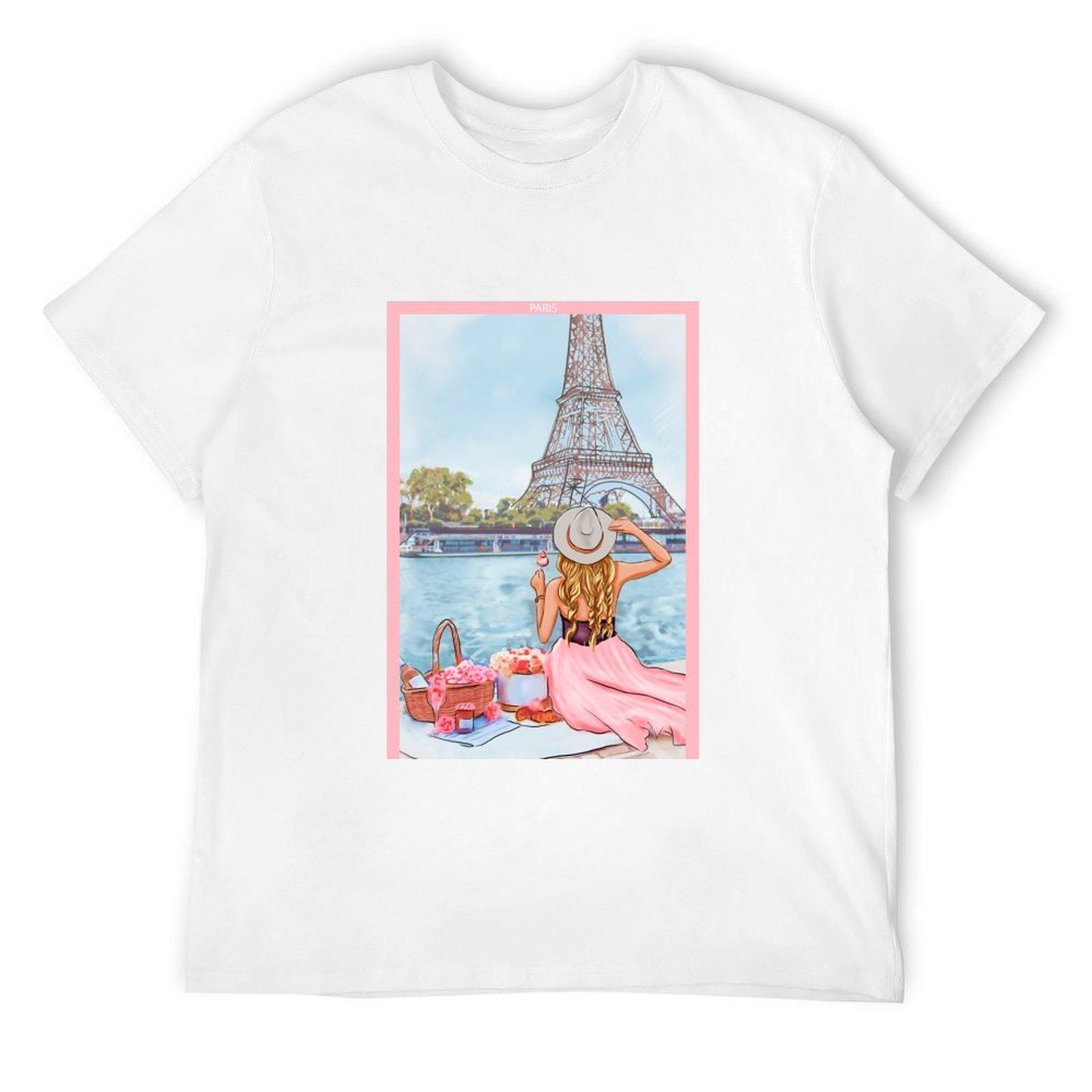 Paris Vibes T-Shirt Blouse boys whites graphic shirts cute clothes men clothing S