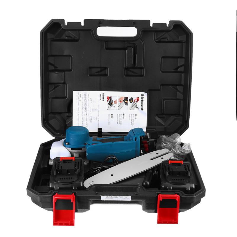 1200W 8-Inch Rechargeable Electric Saw Chainsaw  Brushless Motor Woodworking Cutter Tool