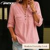JPNTKY Women's Fashion Casual Long Sleeve V-Neck Blouses & Shirts