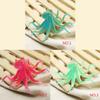 Silicone Simulation  Fluorescent  Octopus Fishbowl Decoration Adjustable Suction Cups Artifical Marine Animal Aquarium Ornament