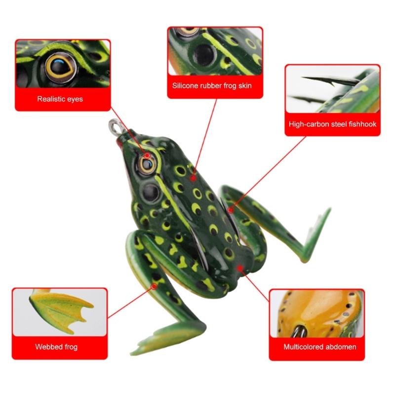 Artificial Frogs Baits for Saltwater Fishing 5cm Frogs Crankbait Lures Topwater Frogs Lures Swimbait with Hook