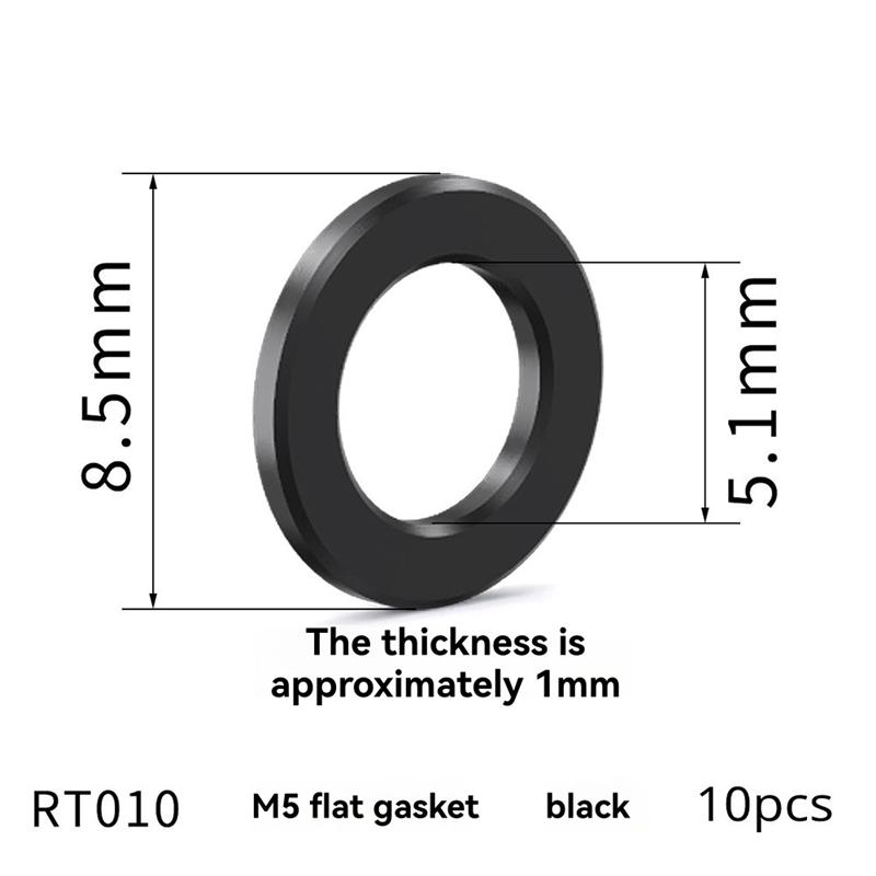 10Pcs M5 Bicycle Titanium Flat Washer Universal Bike Bolts Gasket 5Mm Mountain Road Bike Bolts Spacer