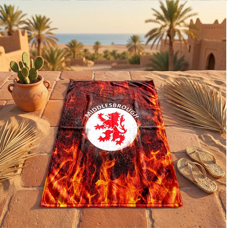 Asciugamano da Spiaggia in Microfibra Middlesbrough FC Asciugatura Rapida Assorbente Grande per Spiaggia Nuoto Viaggio