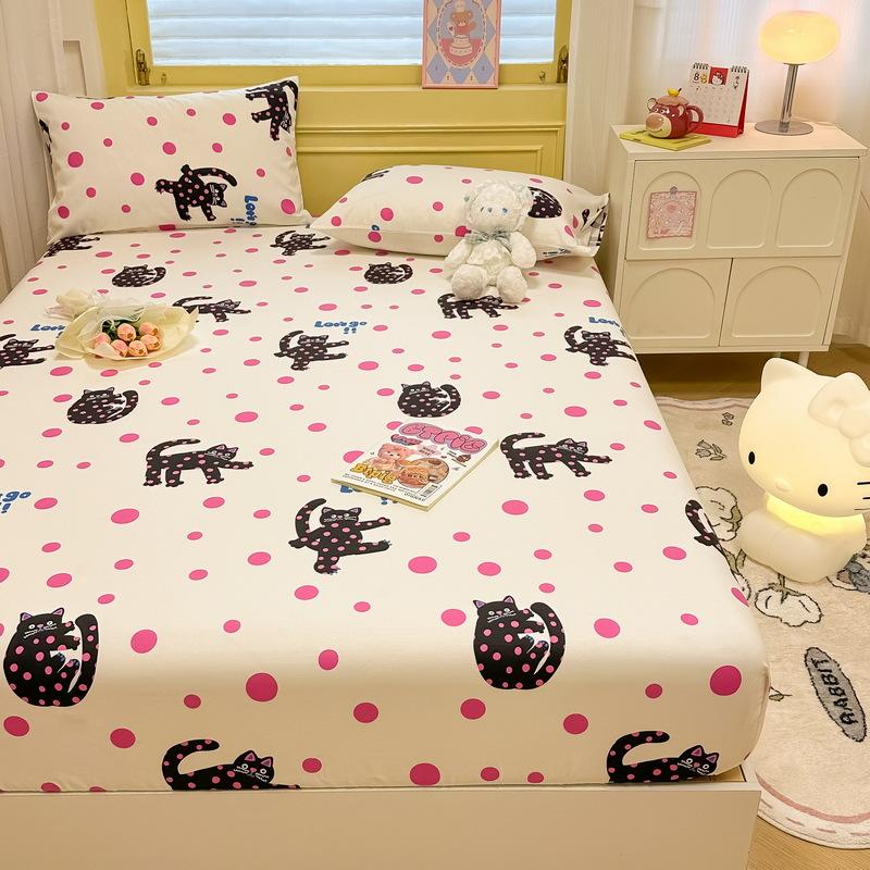 2025 New 100% Cotton Bed Sheet Flower Series Printed Double Top King Sheets For Girls Boys Kids Single Queen King Size Bed Linen