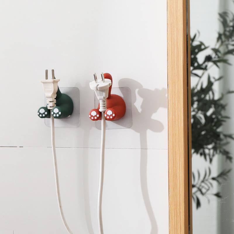 6 Styles Cartoon Animal Tail Toothbrush Holder Punch-Free Wall Hook Cute Self-adhesive Bathroom Towel Hook Children Toothbrush Holder