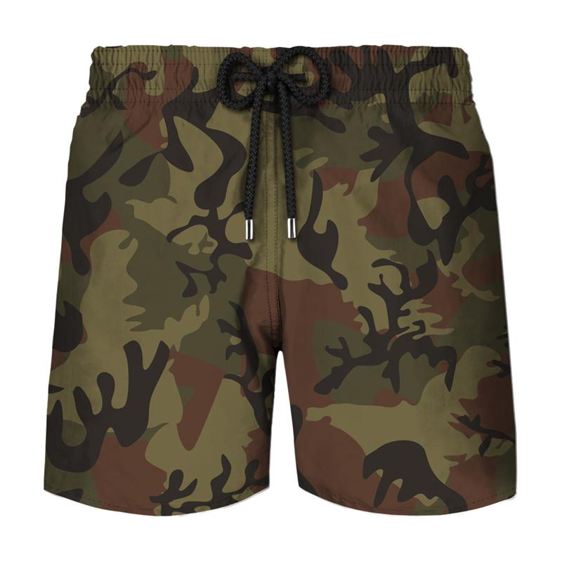 Fashion Men's Camouflage 3D Printing Short Pants Casual Swim Trunks Summer Short Beachwear Male Beach Shorts Surfboard Quick Dry