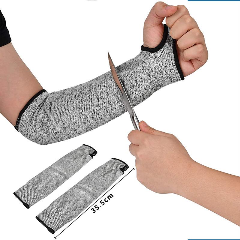 Level 5 Cut-Resistant Thumb Hole Sleeves: Scratch-Resistant Arm & Wrist Protectors