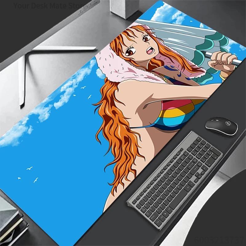 XXL Map Keyboard Rug Large PC Kawaii Gamer Cabinet Mouse Pad Laptop Japan Anime Mousepad O-one P-piece Nami Sexy Girl Desk Mat