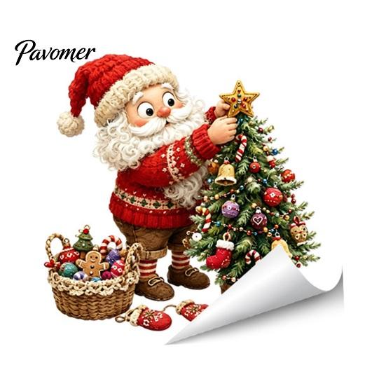 Wasserdichte PVC-Fensterfolie Weihnachtsklebefolie, Nikolaus und Rentier Aufkleber, Statische Festliche Wohnkultur Glasaufkleber für Feiertagsshop Türen