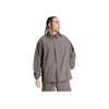 adidas The 2024 Collection Chapter 02 Letter Logo Polo Collar Concealed Button Jacket Unisex Jackets Charcoal-Grey IW1635