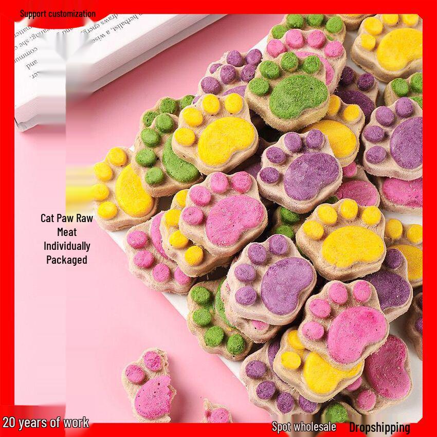 Pet Snack Patties: Freeze-Dried Raw Bone & Meat for Cats, Dogs, Hamsters - Goat Milk, Egg Yolk, Cheese, Calcium for Training & Teething.