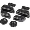 Carbon Fiber Front Seat Adjustment Button Panel Trim Accessories for Toyota Tundra 2022+ Sequoia 2023+ Tacoma 2024+ 4Runner 2025+(Button Cover)