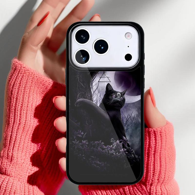 Witchcraft Halloween Cat Dark Witch Phone Case for iPhone 17 Air 16e 15 14 13 Pro Max Back Cover for 12 11 Pro Coque