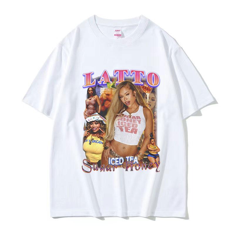 Rapper Big Latto Graphic T Shirt Unisex Women Hip Hop Retro Aesthetic Short Sleeve Tshirt Fashion Oversized Cotton Tees Streetwear