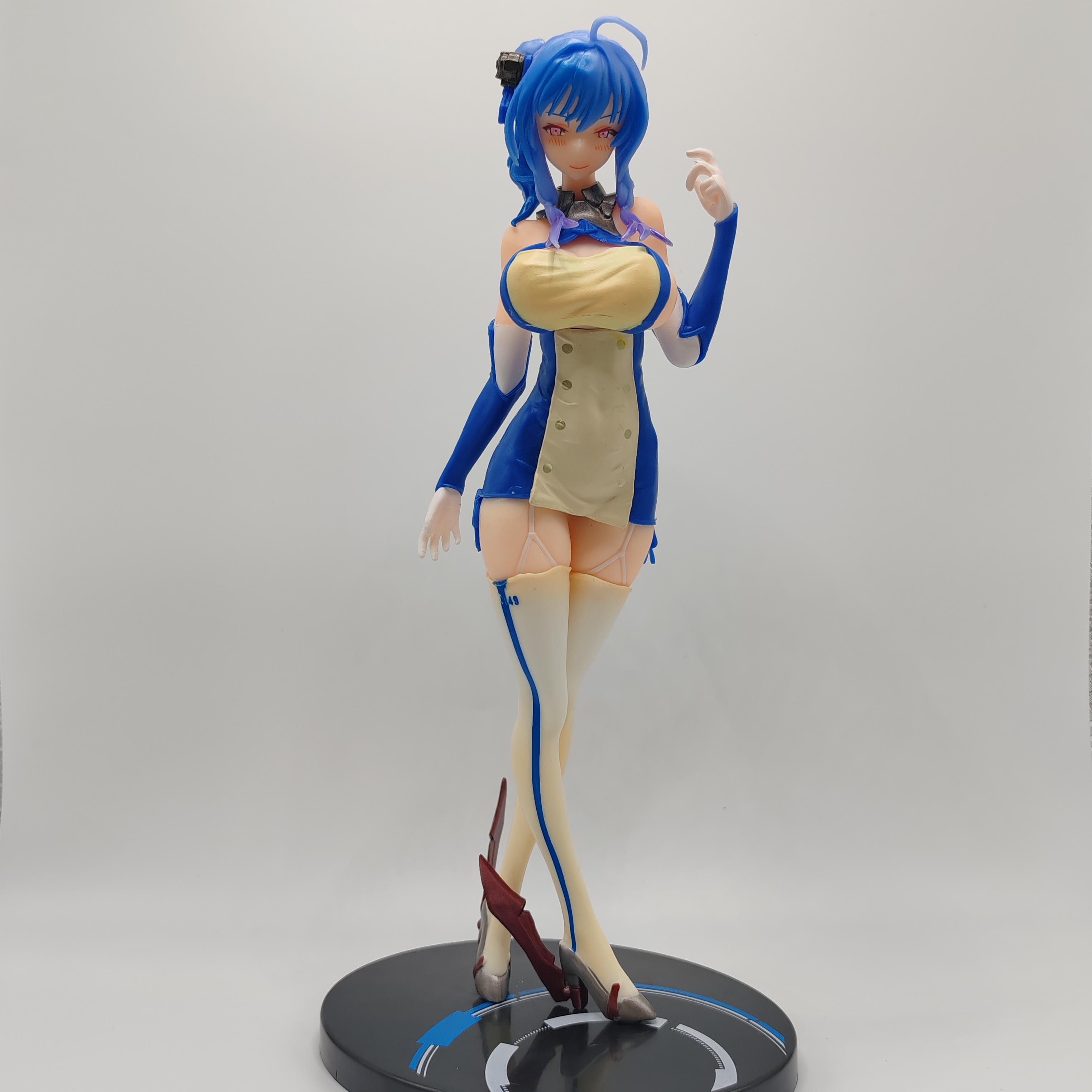 24CM Anime Game Azur Lane USS St Louis Model Dress Standing Anime Figure Toy Present Collection Decorative Ornament Clothes Removed