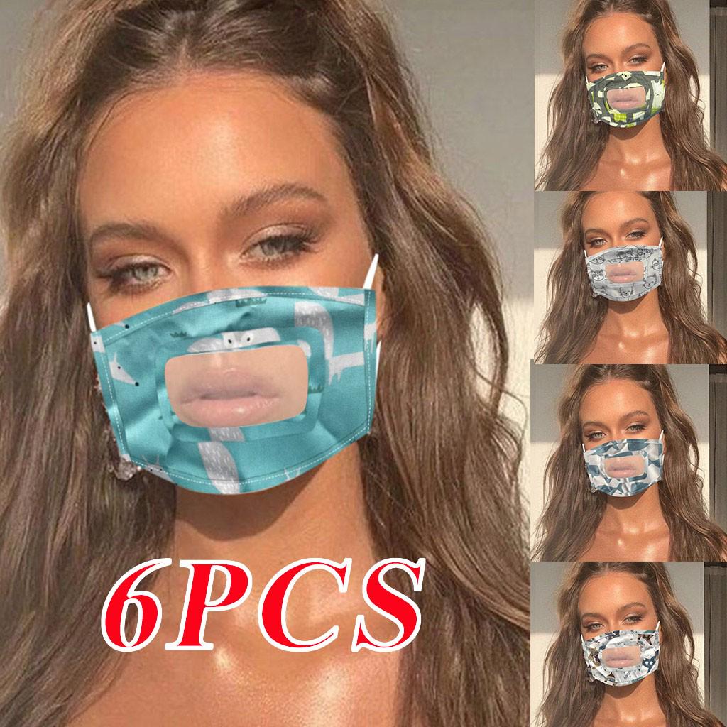 Buy CAS 6PC Mask With Clear Window Visible Expression For The Deaf And ...