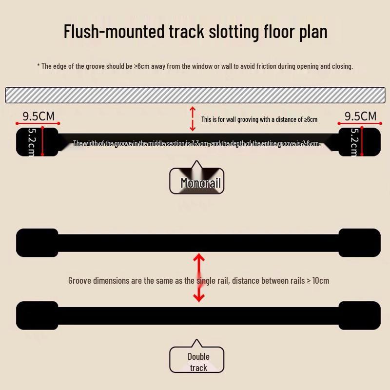 

Smart Home Electric Motorized Curtain Track with Tuya and Xiaoai Integration Embedded Manual Track 40