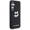 Pouzdro pro Samsung Galaxy S25 Karl Lagerfeld Logo Choupette Černé
