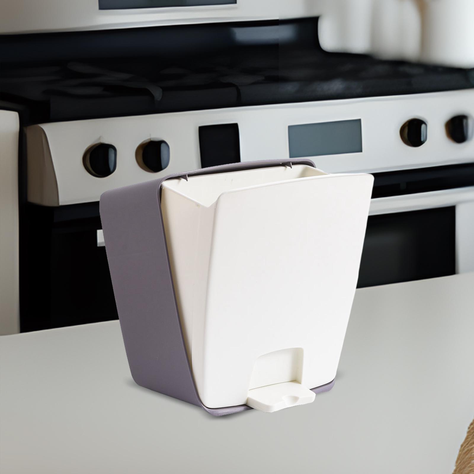 

Trash Bin Step Trash Can Rust Paper Bins Hands Free Pedal Garbage Bin Foot Garbage Bin for Hotel Bathroom Kitchen Home белый