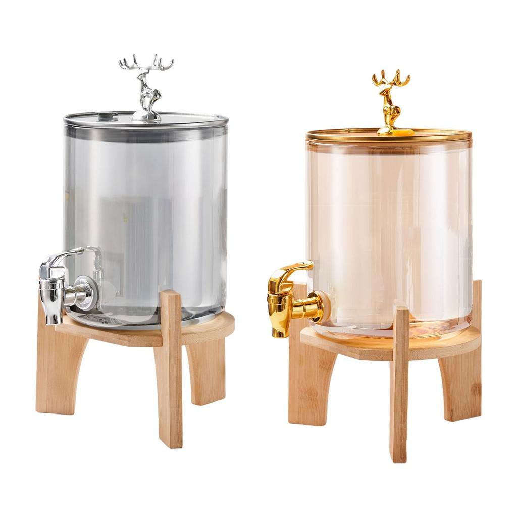 Modern Glass Cold Kettle Beverage Dispenser with Stand Large Capacity Juice Water Jug for All Occasions and Outdoor Use