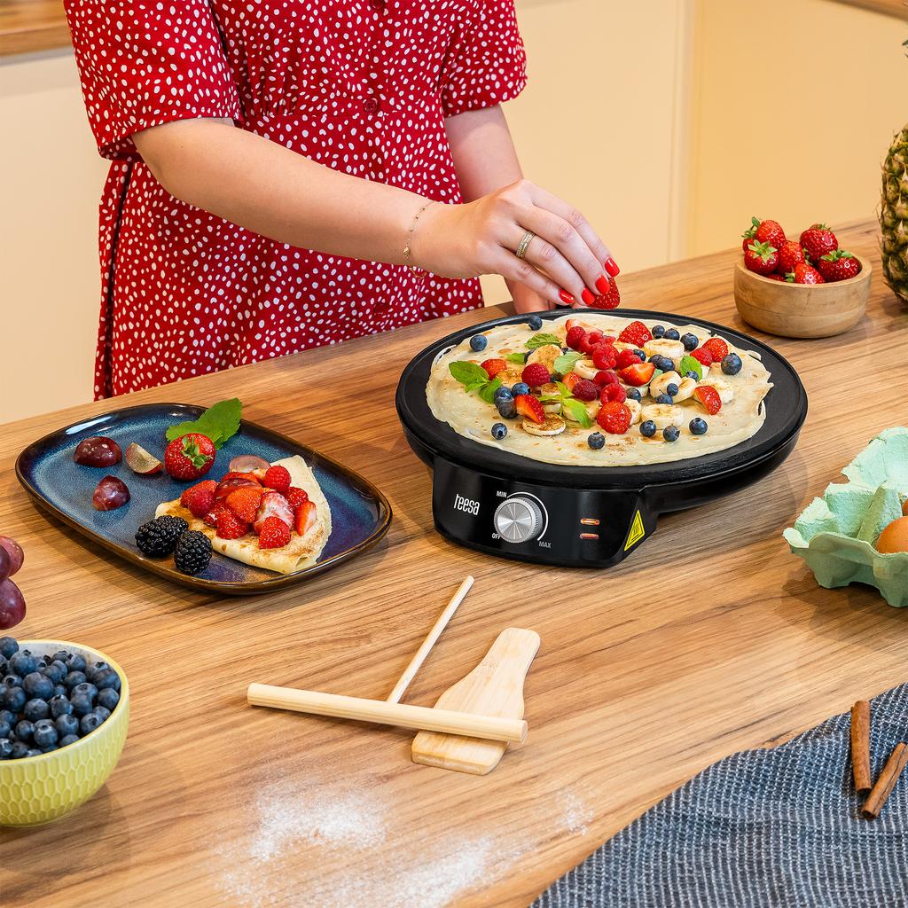 Teesa elektrischer Pfannkuchenmaker 30cm 1200W LEISTUNGSSTARK