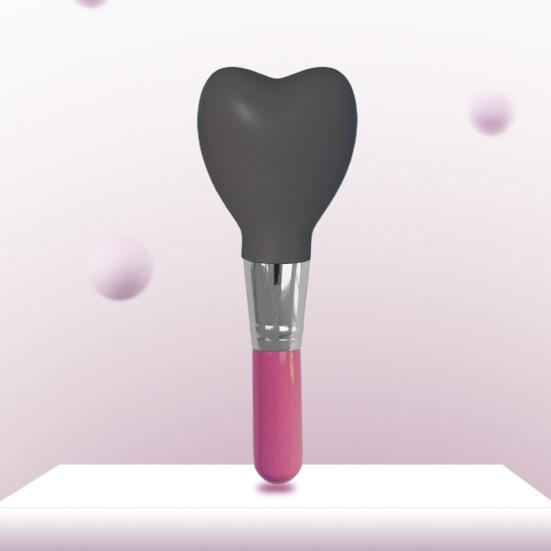 Covers Colored Heart Shape Soft Dustproof Silicone Sleeve Protect Bristles Portable Blush